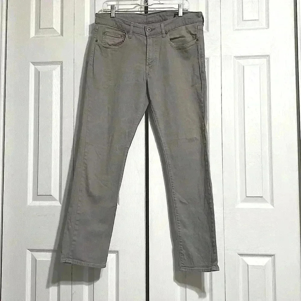 Bonobos distressed light gray slim jean pants size 33/30